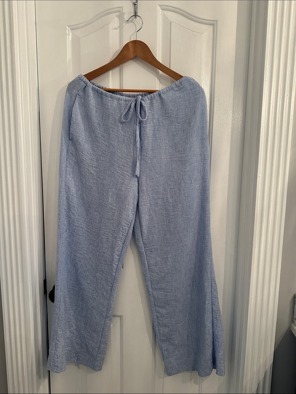 Jules & Leopold Light Blue Wide-Leg Pants